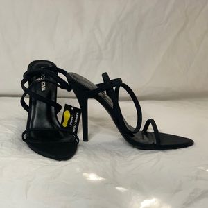 Black Strappy Fashion Nova Heels